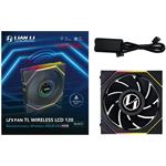Lian Li UNI FAN TL Wireless, bezdrôtový LCD Ventilátor, ARGB, 120 mm, čierny