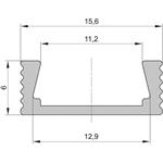 Lišta L BC11 pre LED pásy, bronzová, 1m