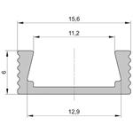 Lišta L XC11 pre LED pásy,strieborná,1m