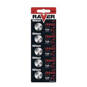 Líthiová gombíková batéria RAVER CR2032
