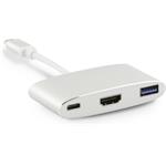 LMP USB-C Multiport adaptér HDMI & USB 3.0 - Silver Aluminium