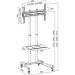 LOGILINK - TV stand cart, adjustable TV height, 37-70'', max. 40 kg