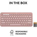 Logitech K380s Pebble Keys 2, US international, ružová