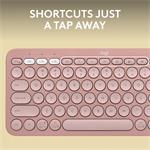 Logitech K380s Pebble Keys 2, US international, ružová