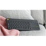 Logitech K400 Plus, bezdrôtová klávesnica s touchpadom, SK+CZ, čierna