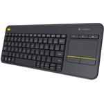 Logitech K400 Plus, bezdrôtová klávesnica s touchpadom, SK+CZ, čierna, (rozbalené)