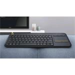 Logitech K400 Plus, bezdrôtová klávesnica s touchpadom, SK+CZ, čierna, (rozbalené)