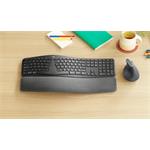 Logitech K860 ERGO, bezdrôtová delená klávesnica, CZ/SK, graphite