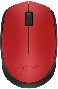 Logitech M171, bezdrôtová myš, optická, červená