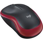 Logitech M185, bezdrôtová myš, čierno-červená