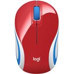 Logitech M187 Wireless Mini Mouse, červená