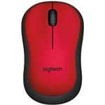 Logitech M220 Silent, myš, červená