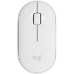 Logitech M350 Pebble, bezdrôtová tichá myš, biela