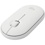Logitech M350 Pebble, bezdrôtová tichá myš, biela