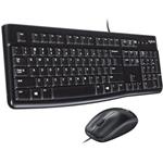 Logitech MK120, klávesnica a myš, US, čierna