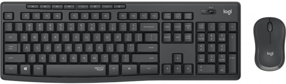 Logitech MK295 Silent Combo, CZ/SK, tichá, grafitová, (rozbalené)