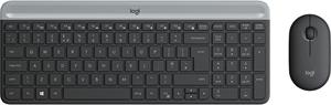 Logitech MK470 Slim Wireless Combo, bezdrôtová klávesnica a myš, US international, čierna