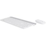 Logitech MK470 Slim Wireless Combo, SK/CZ, tichý set, biela