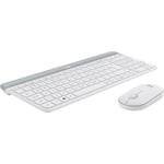 Logitech MK470 Slim Wireless Combo, SK/CZ, tichý set, biela
