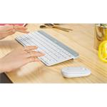 Logitech MK470 Slim Wireless Combo, SK/CZ, tichý set, biela