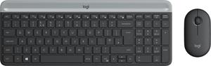 Logitech MK470 Wireless Desktop, CZ/SK, tiché klávesy, čierna