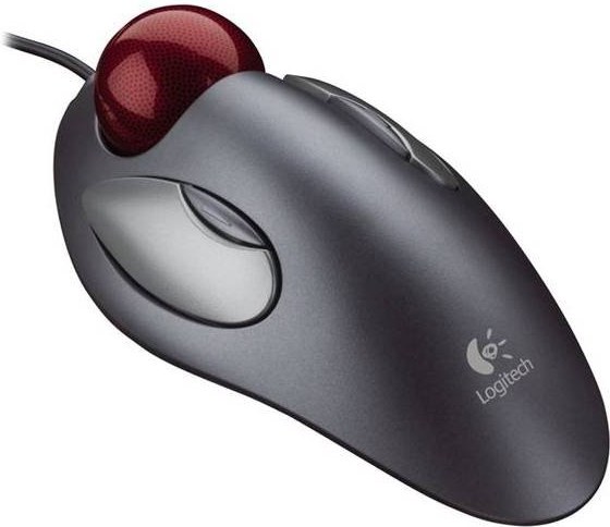 Logitech TrackMan Marble trackball, optická myš