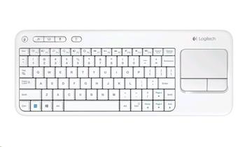 Logitech Wireless Touch Keyboard K400 white US INTL, Unifying prijímač