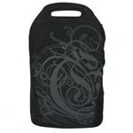 Logo, Batoh 16", InStyle, 3 samostatne oddelené vrecká, čierny, Nylón, so šedou potlačou, praktická rukoväť, 26,7 x