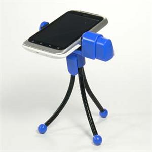 Logo držiak na mobil na stôl, modrý, termoplast, pre akýkoľvek mobilný telefón, modrá, mobil