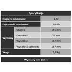 Long life 12V / 18Ah, gélový akumulátor