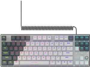 Lorgar Azar 514 TKL, kompaktná mechanická herná klávesnica, US layout, biela