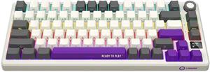 Lorgar KBP7075 Pro, bezdrôtová mechanická herná klávesnica, US, bežová