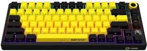 Lorgar KBP7075 Pro, bezdrôtová mechanická herná klávesnica, US, žltá