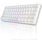 MageGee TS91, Káblová herná klávesnica, 60% layout, biela
