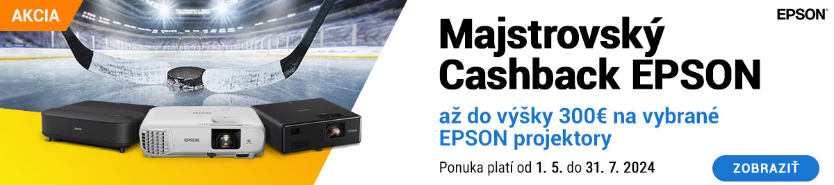 Majstrovský Cashback až do výšky 300€ s projektormi EPSON