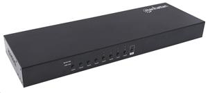 Manhattan 8-port HDMI/USB KVM switch 8x1 USB kábel, čierny v balení
