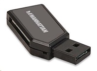 Manhattan Reader, Mini Card reader, USB 2.0, SD/MMC/MicroSD, čierna