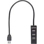 manhattan USB 3.0/2.0 Combo Hub, 4 porty, čierny