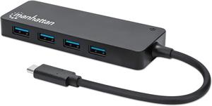 manhattan USB-C Hub, 4-porty, USB 3.2 Gen 1, čierny