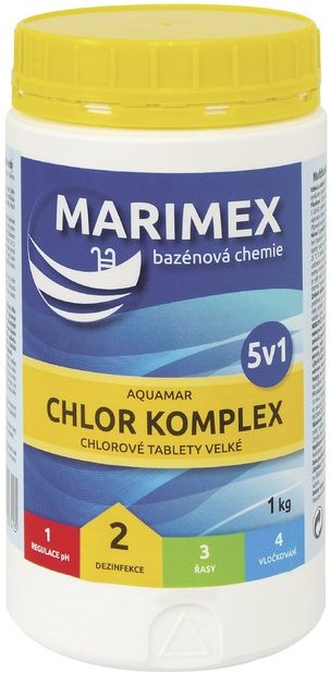 Marimex Chlor komplex 5v1 1 kg, bazénová chémia