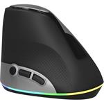 Marvo ergonomická vertikálna myš, 2400DPI, 7tl., bezdrôtová, čierna, vstavaná batéria