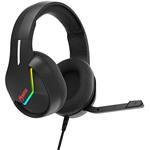 Marvo H8618, slúchadlá s mikrofónom, ovládanie hlasitosti, čierna, 2.0, podsvietené, USB