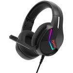 Marvo H8618, slúchadlá s mikrofónom, ovládanie hlasitosti, čierna, 2.0, podsvietené, USB