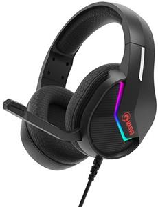 Marvo H8618, slúchadlá s mikrofónom, ovládanie hlasitosti, čierna, 2.0, podsvietené, USB