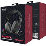 Marvo Pulz 70W, hracie slúchadlá, ovládanie hlasitosti, čierna, Tri-mode