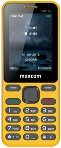 MAXCOM MM139, Mobilný telefón DUAL Sim, žltý
