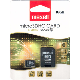 Maxell microSDHC, 16GB + adapter