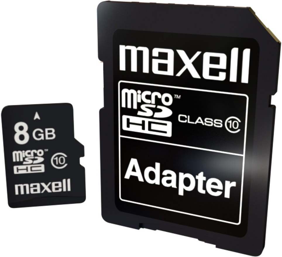 Maxell microSDHC 8GB + adaptér