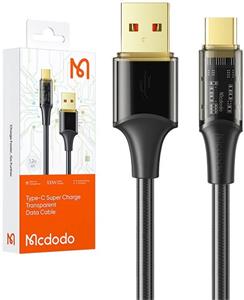 Mcdodo kábel USB na USB-C, 1,8 m, čierny