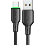 Mcdodo kábel USB na USB-C s LED svetlom, 1,2 m, čierny
